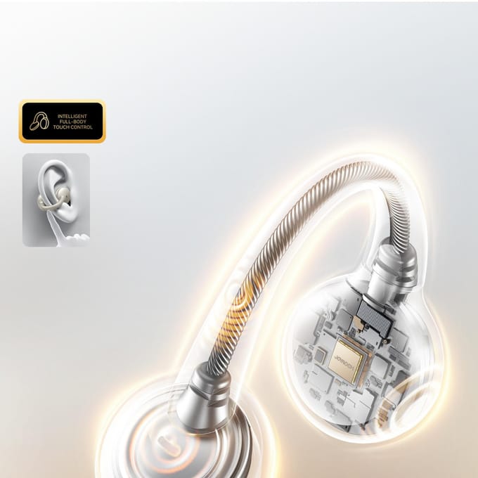 Handsfree Bluetooth Joyroom Openfree JR-OE3, TWS, Zilver