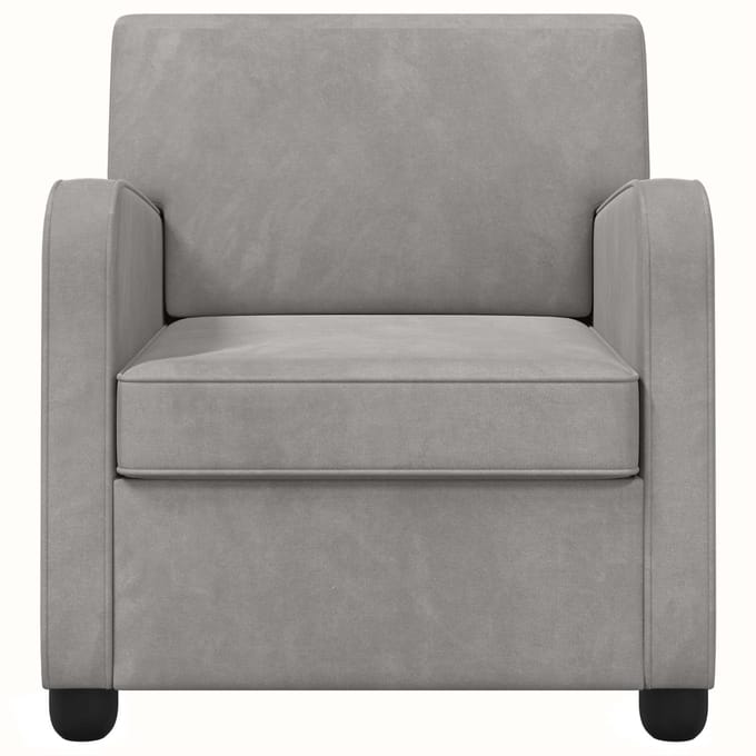 vidaXL - Fauteuil - Lichtgrijs - fluweel