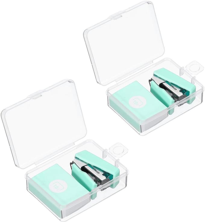Mini Nietmachine Set Compact Groen Bureau Kantoor Inclusief 800 Nietjes