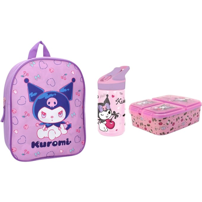 Kuromi schoolset; rugzak en lunchset