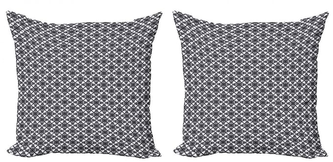 ABAKUHAUS Art Deco Kussenhoes Set – 2x40x40 cm – microvezel, dubbelzijdig