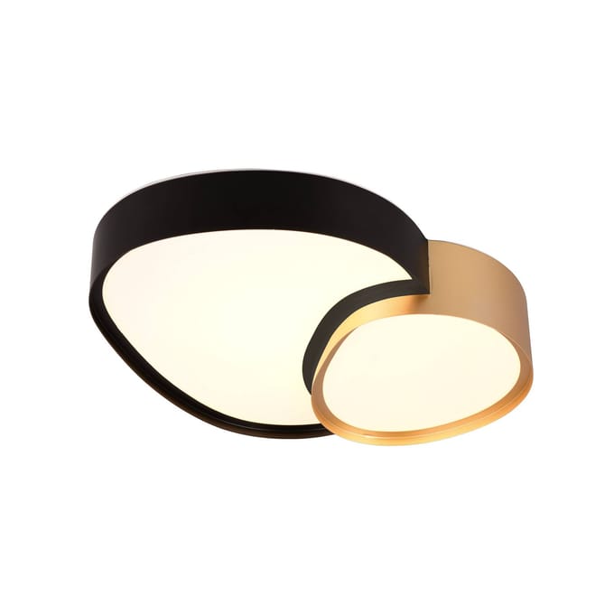 TRIO RISE - Plafondlamp - Zwart goud - incl. 1x SMD 21W - Geintergreerde dimmer - Memory functie - Lichtkleur instelbaar