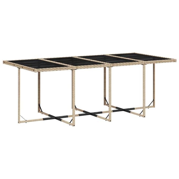 vidaXL - 9-delige - Tuinset - met - kussens - poly - rattan - beige