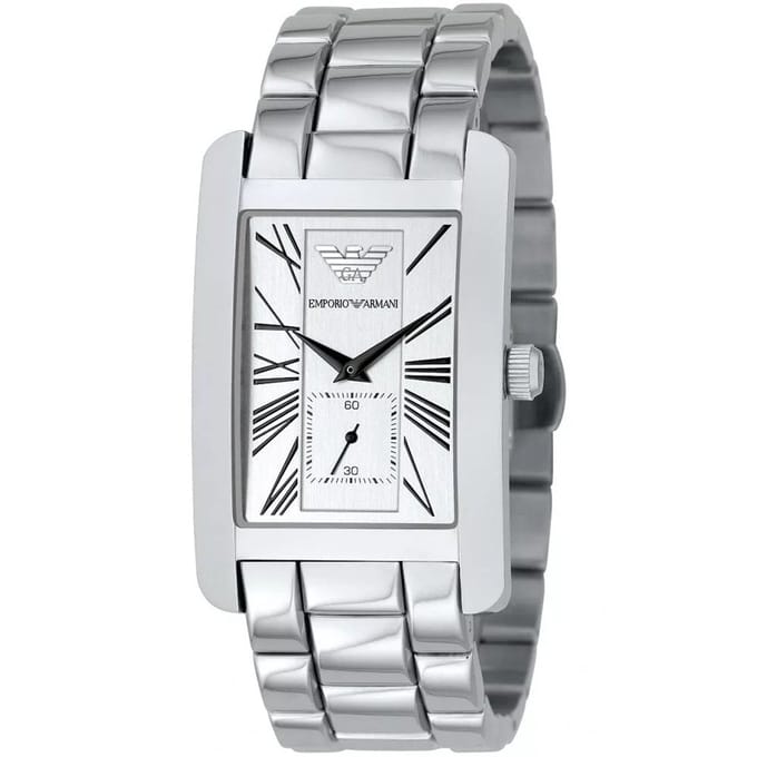Emporio Armani AR0145 Herenhorloge 32 mm Witte Wijzerplaat RVS