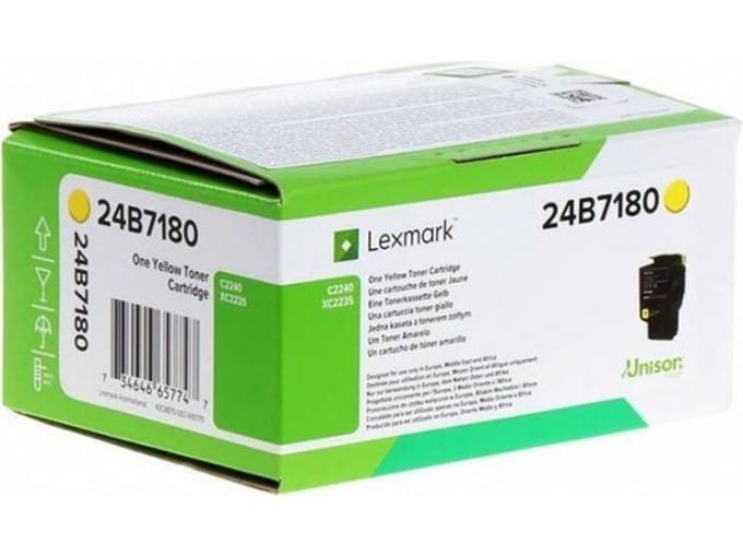 Lexmark 24B7180 tonercartridge 1 stuk(s) Origineel Geel