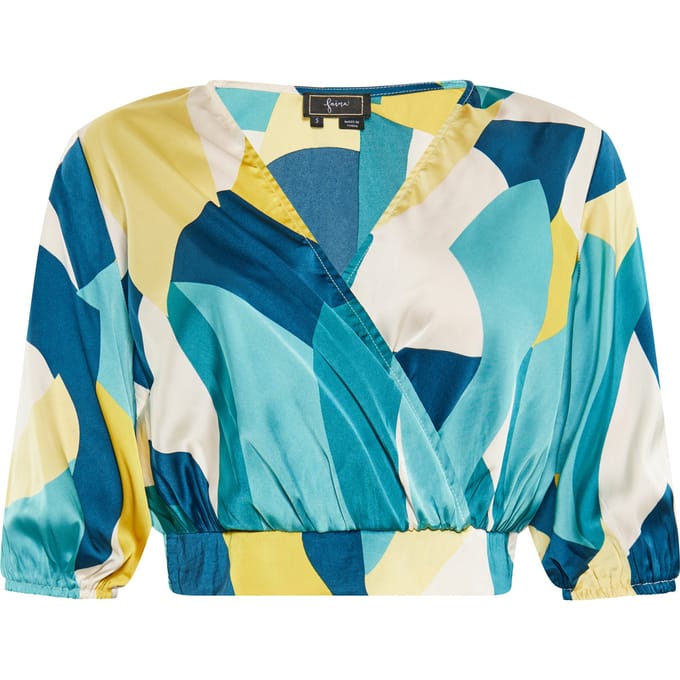 Faina Blouse Dames Blauw Veelkleurig