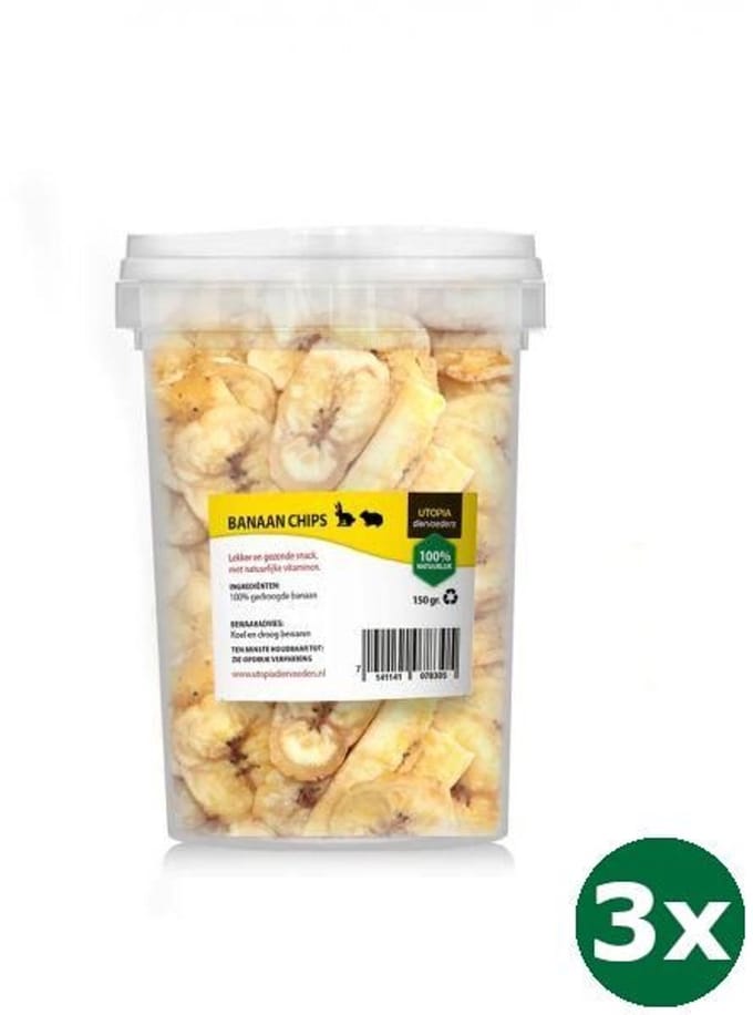 3x150 gr Utopia banaan chips