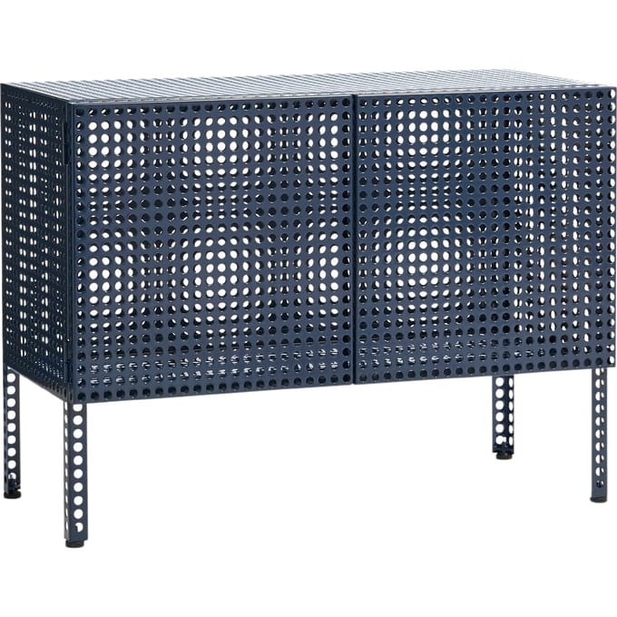 HAY Geperforeerd kabinet - small - HAYPerforatedCabinetSteelBlue