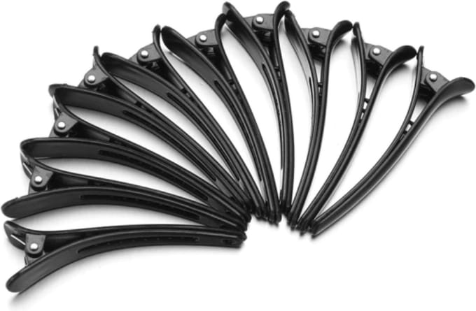 Cabantis Haarklemmen Platbek|Haarklem|Kapper|Stylingtool|Haarclip|10 stuks|Zwart