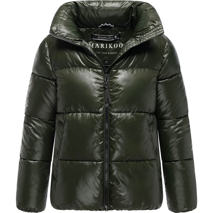 Marikoo dames winterjas Hazalee in puffer-stijl met glanzende look