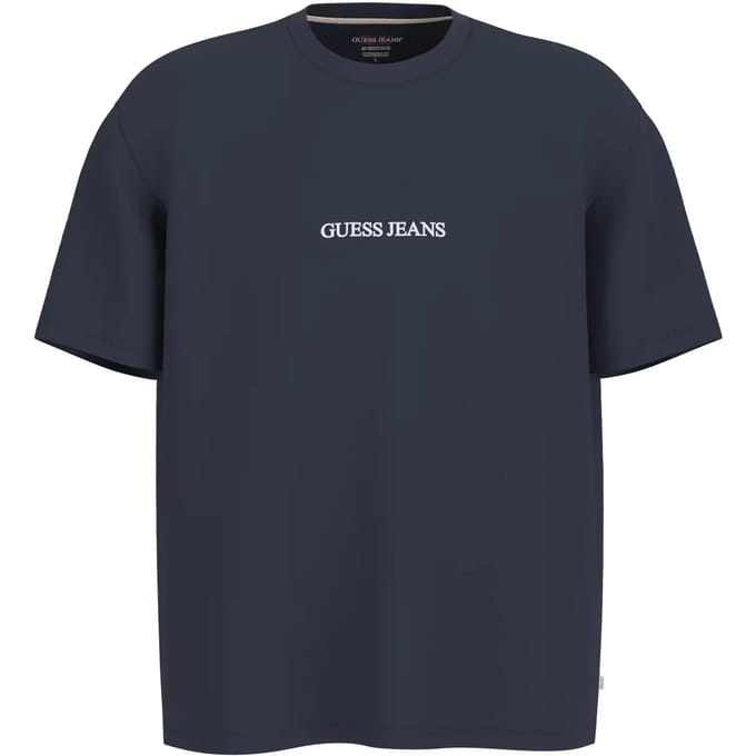 Guess Jeans Oversize Logo Emb T-shirt Met Korte Mouwen Blauw S Man