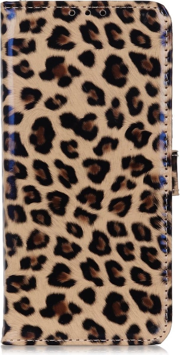 Peachy Luipaard hoesje panter wallet bookcase geschikt voor iPhone 11 Pro Max - Bruin