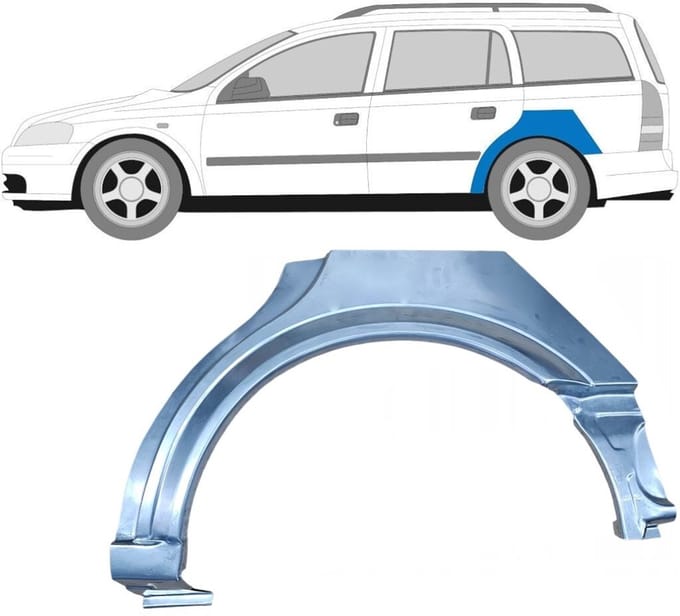 Reparatiepaneel achterspatbord voor Opel Astra G 1998-2009 / Links / COMBI