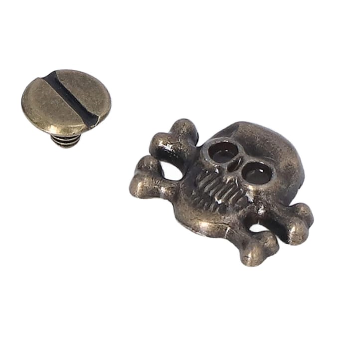 80 Sets Doodshoofd Klinknagels Gothic Stijl Mooie Modieuze DIY Klinknagel Accessoires voor het Maken van Schoenen Riemen LsX1418W black