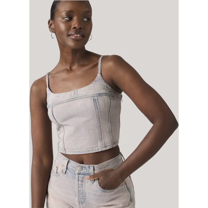 Levi's Jadine Denim Cami Tank Top Größe: M | Tanktops Outlet | Damen | Blau