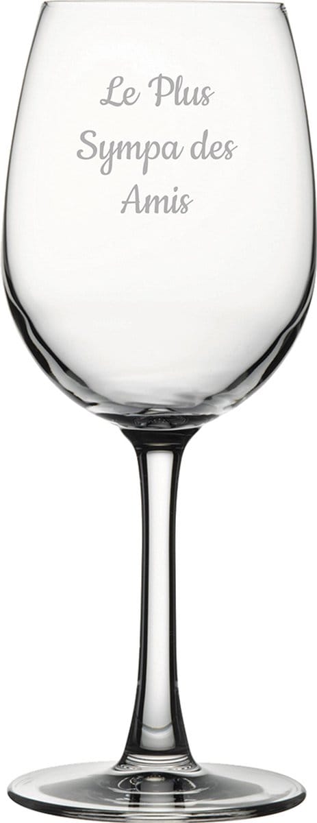 Witte wijnglas gegraveerd - 36cl - Le Plus Sympa des Amis