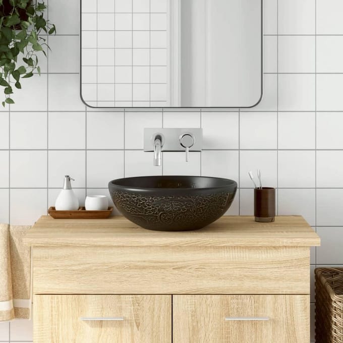 Waskom - Opzetwastafel Rond - Kleine Opbouw - Minimalistisch