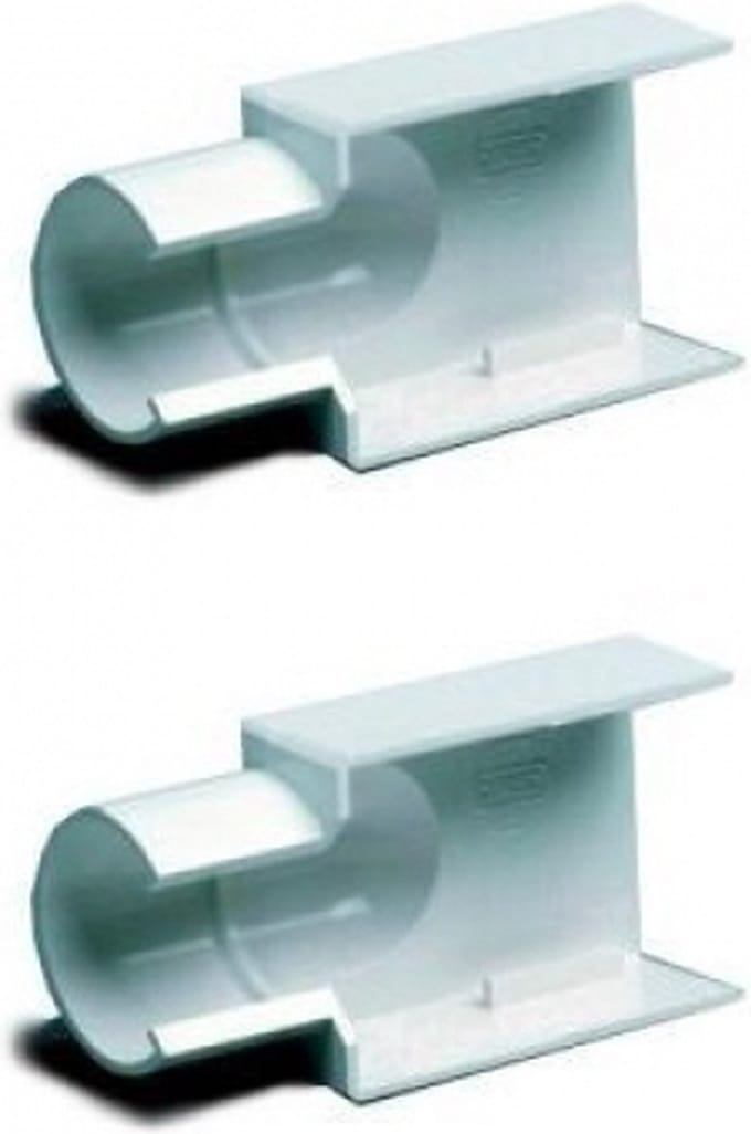 2 STUKS VERLOOP ROND/PLAT P25 WIT
