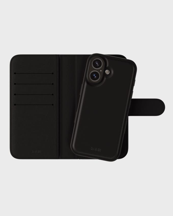 Wallet Case Magnet Black iPhone 16