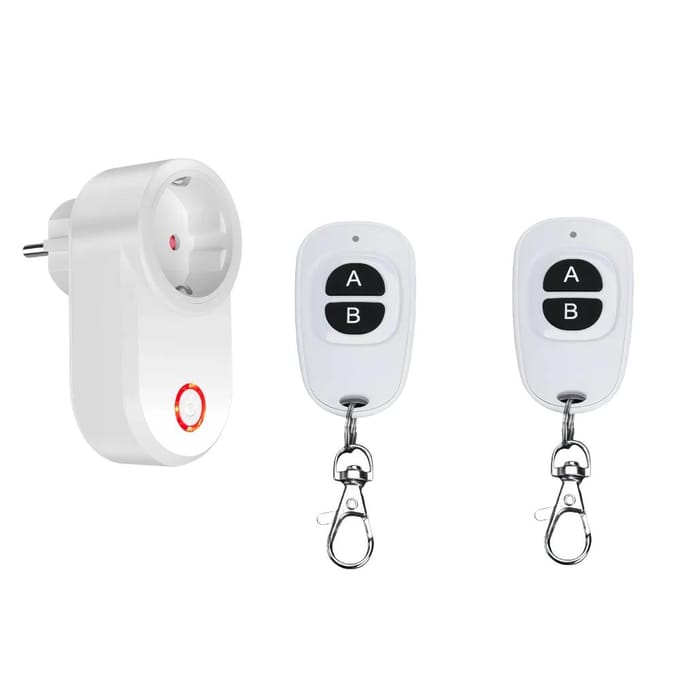 Prise Intelligente Sans Fil 433Mhz Télécommande Socket EU FR Étanche Télécommande 15A 110V 220V Prise RF pour Appareils Ménagers Lampe ON OFF verte fluorescente