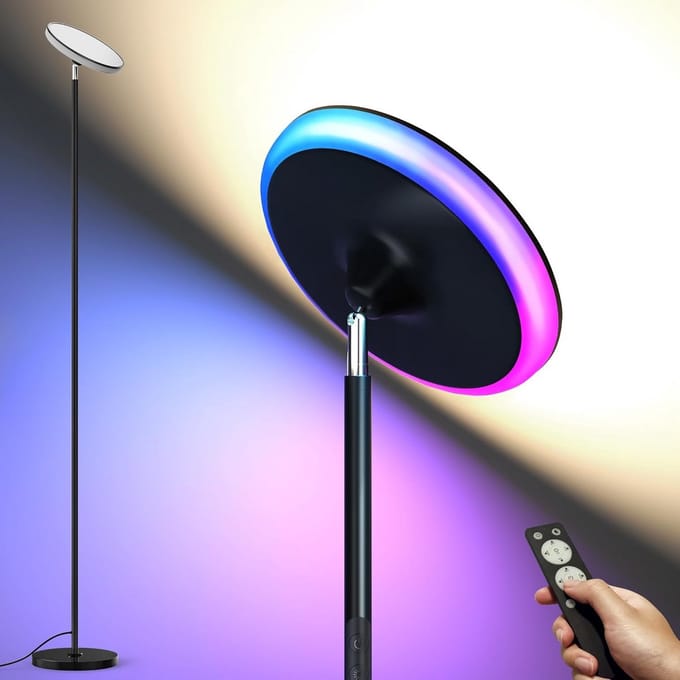 Dimbare LED Plafondlamp Vloerlamp 3700lm - Modern met Afstandsbediening en Timer