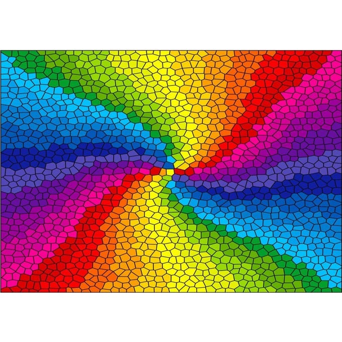 Enjoy Puzzle legpuzzel Stained Glass Rainbow Burst - 1000 stukjes kleurrijk.