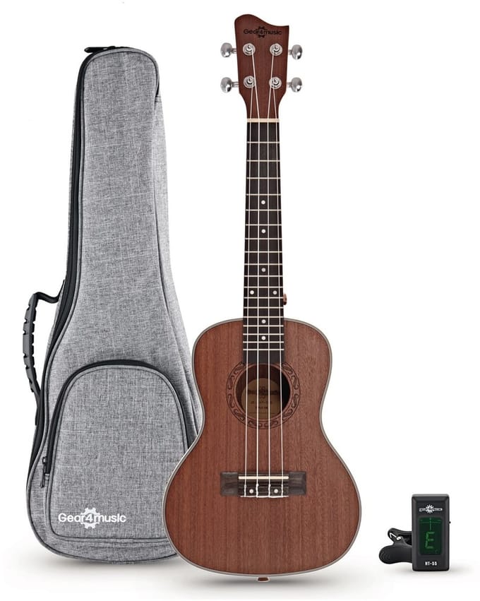 Sapeli Concert Ukulele Pakket van Gear4music
