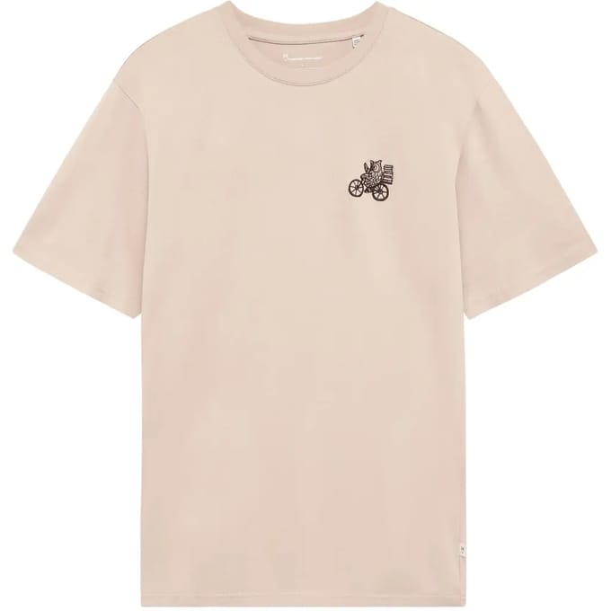 Geborduurde biologische katoen T-shirt KnowledgeCotton Apparel