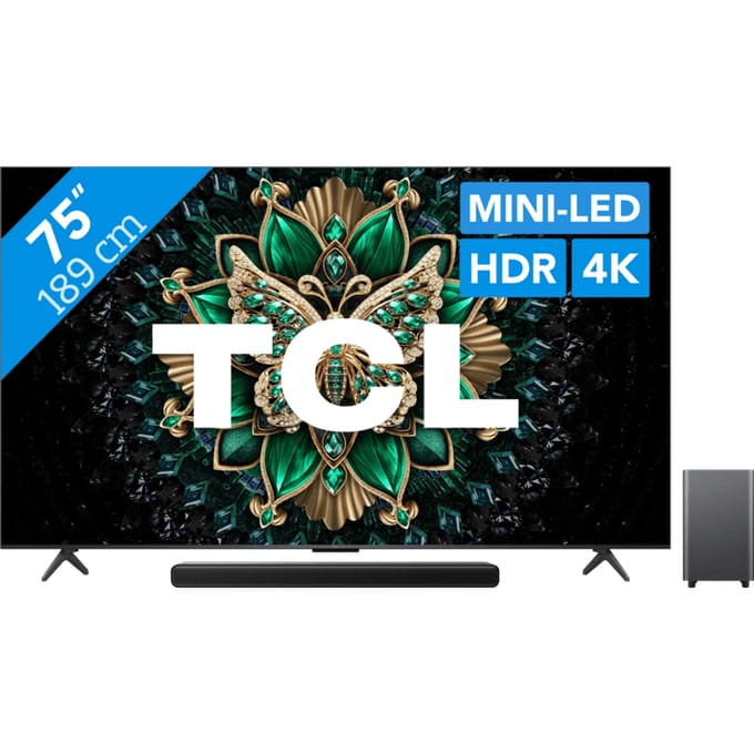 TCL 75" QD Mini-led C61K 4K (2025) + TCL S55H 2.1 Soundbar
