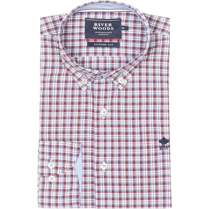 River Woods Cf Ls Princeton Clr Shirt Red Größe: 12 | Hemden Outlet | kids | Rot