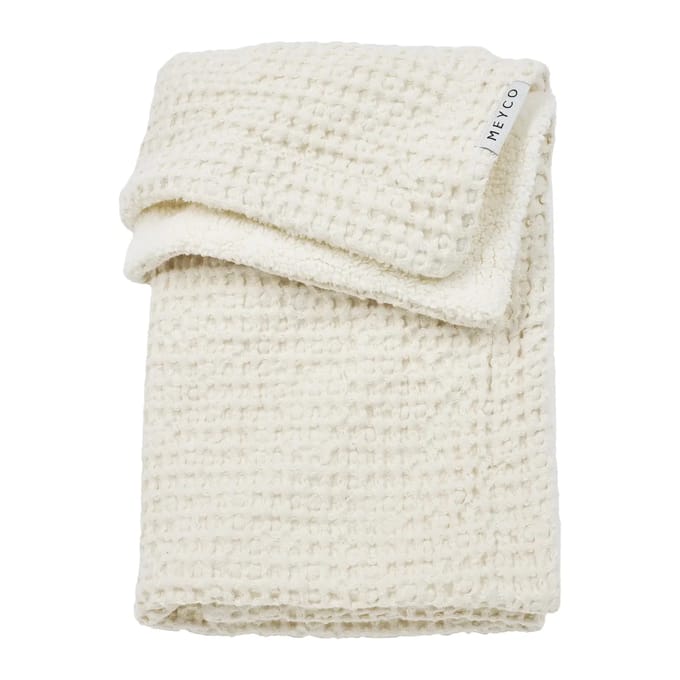 Meyco Baby Wafel Teddy wiegdeken - nature - 75x100cm - 2.0 TOG