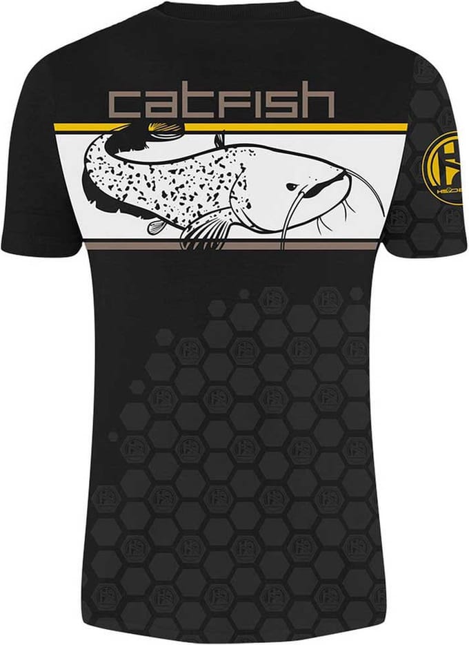 Hotspot Design Linear Catfish T-shirt Met Korte Mouwen Zwart 2XL Man
