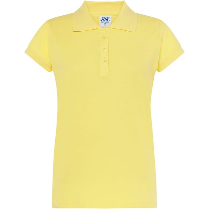 JHK Dames/Dames Regular Poloshirt (Lichtgeel)