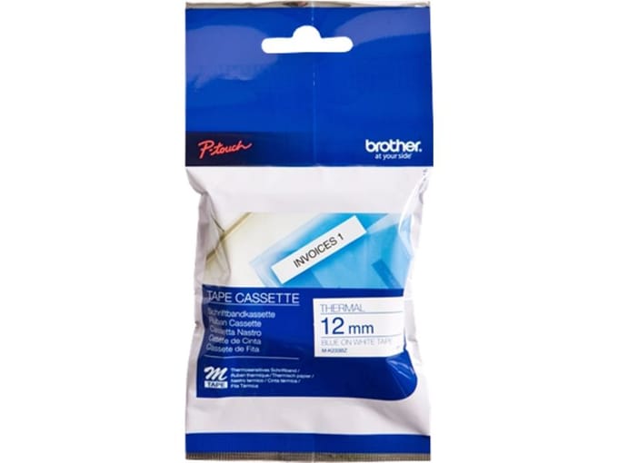 Brother M-K233 Tape Blauw op wit (12 mm)