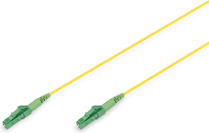 Digitus DK-2933-05-APC-SX Glasvezel Optische vezel Aansluitkabel 3 m Geel [1x LC/APC 8°-stekker, LC APC-stekker - 1x LC APC-stekker, LC/APC...