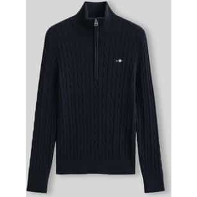 GANT Gebreide trui STRETCH COTTON CABLE HALF-ZIP Set van 1