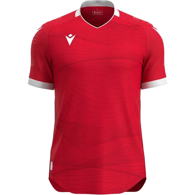 Macron Wyvern Eco Shirt Korte Mouw Heren - Rood / Wit | Maat: L