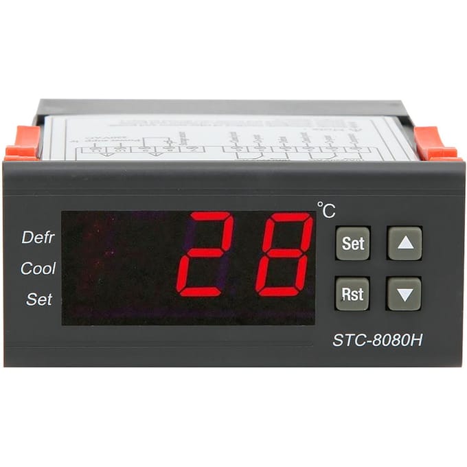 STC 8080H Koel Ontdooien Temperatuur Over Limiet Alarm Temperatuurregelaar gray