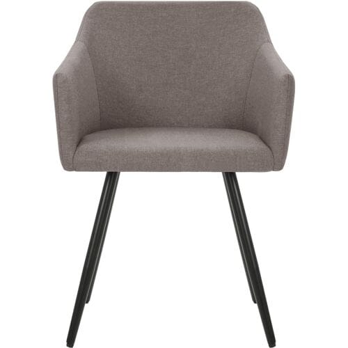 vidaXL Eetkamerstoelen 6 st stof taupe