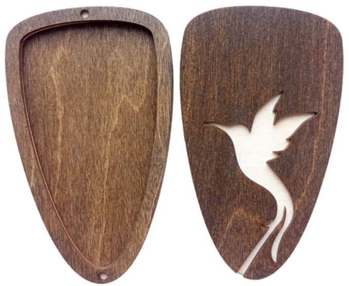 Naaldenhouder - Houten Naaldendoosje Hummingbird - Kolibri