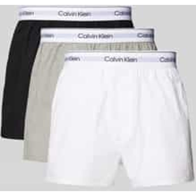 Boxershort met elastische logoband in een set van 3 stuks