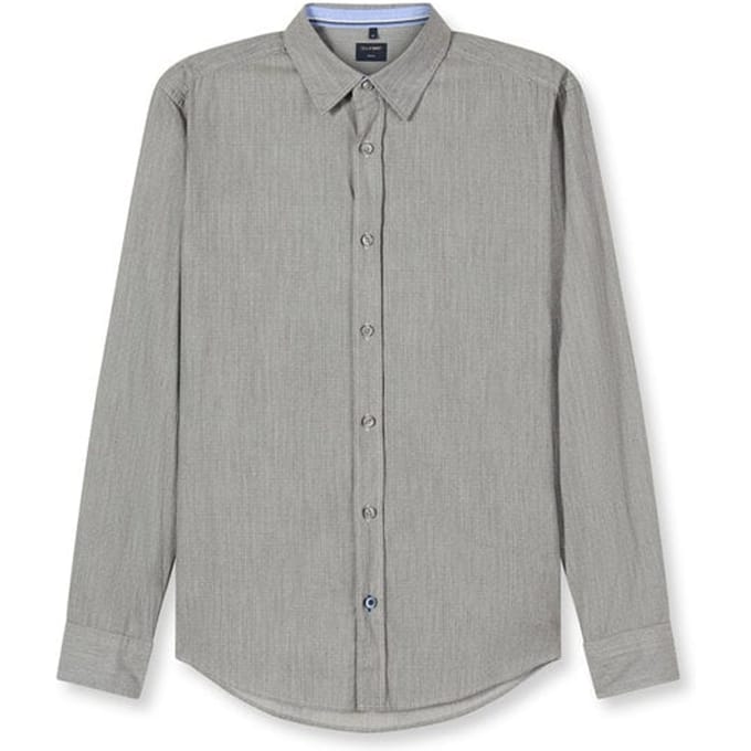 OLYMP Casual Overhemd, Regular Fit, Kent, Zilvergrijs
