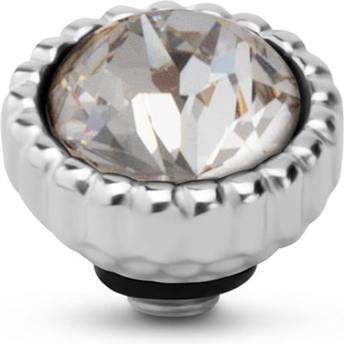 Melano Twisted Bali Petite Steentje Crystal | Zilver