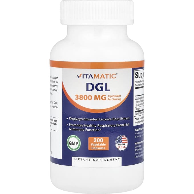Vitamatic, DGL, 200 Vegetarische Capsules