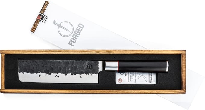 Forged Sebra Hakbijl 17cm - Sebrahout - In Houten Giftbox