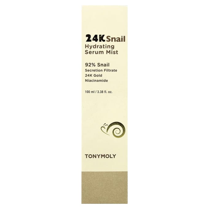 TonyMoly, 24K Snail Hydraterende Serum Mist, 100ml (3,38 fl oz) white