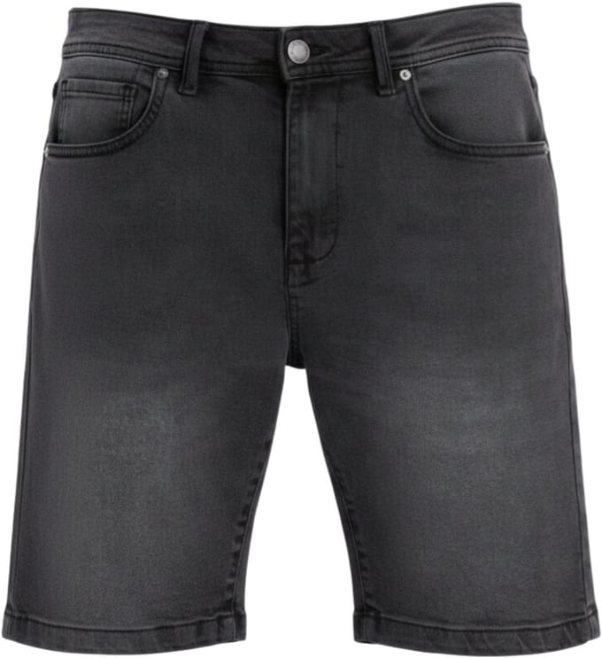 OMBRE Korte Broek - Katoen - Rits - Effen Zwart S