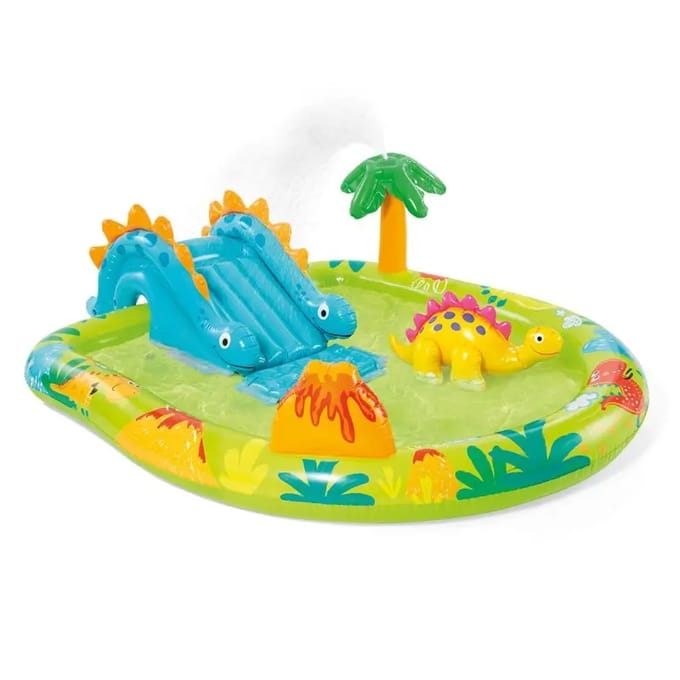 Intex Little Dino Opblaaszwembad met glijbaan - 191 x 152 x 58 cm