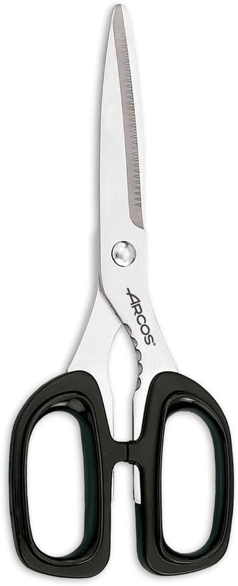 Ciseaux de cuisine - ARCOS - 20 cm - Lame inox 8 cm - Branches et anneaux ABS - Multi-usages