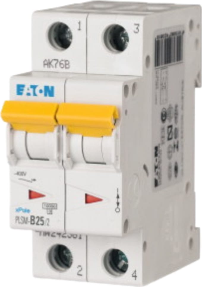 Eaton Installatieautomaat PLSM-C25/2-MW , C 25A , 2 Polig , 10 kA